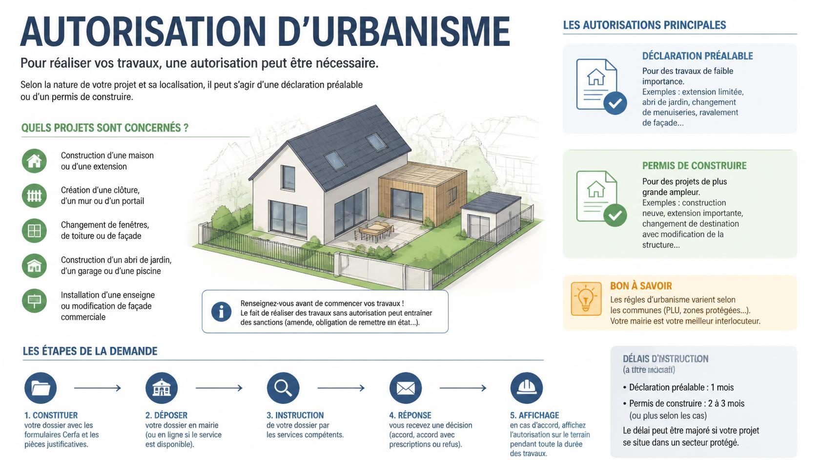Autorisation d’urbanisme — les points clés